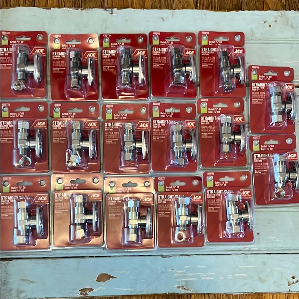 *NEW* Bundle of 17- Ace Straight Quarter Turn Shut-Off Valves